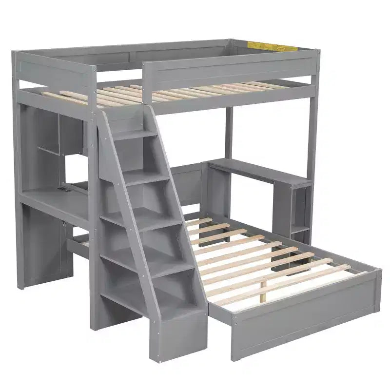 Struttura letto a castello Twin XL su Full con scrivania e USB