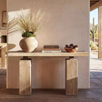 Console en socle en orme massif recyclé 45 po