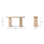 Console en socle en orme massif recyclé 45 po