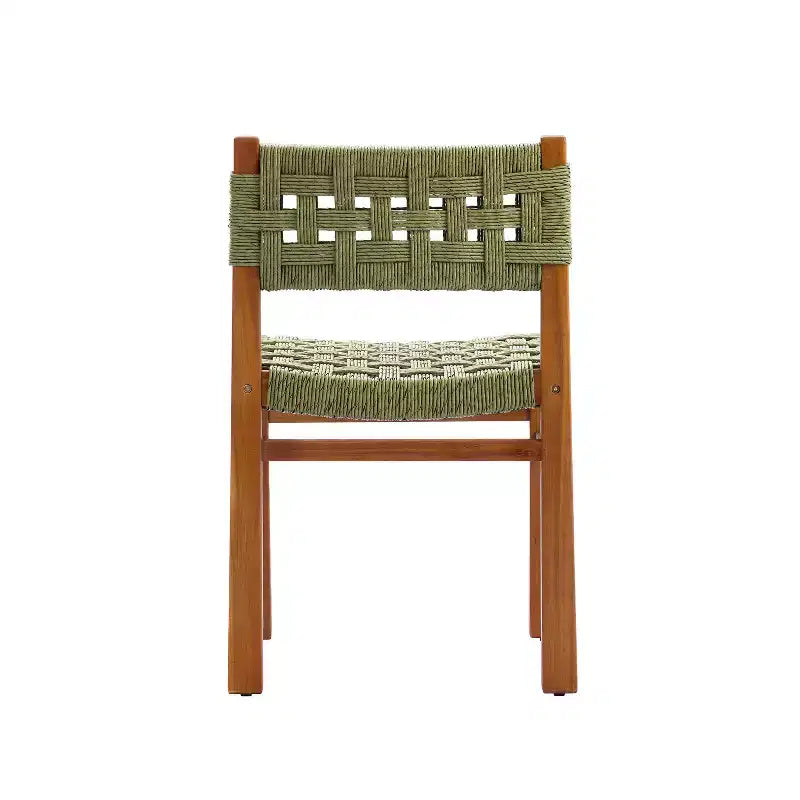 Christopher Knight Home Coralie 7 Piece Outdoor Rustic Woven Wicker Acacia Wood Dining Set