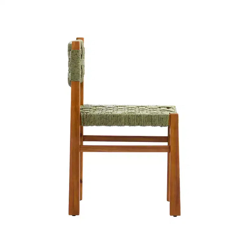 Christopher Knight Home Danette 7 Piece Outdoor Rustic Woven Wicker Acacia Wood Dining Set