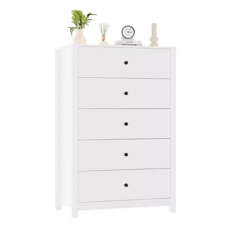Cassettiera in Legno a 5 Cassetti per Camera da Letto, Comò Moderno Semplice con Cassetti Profondi per Soggiorno, Corridoio, Ingresso
