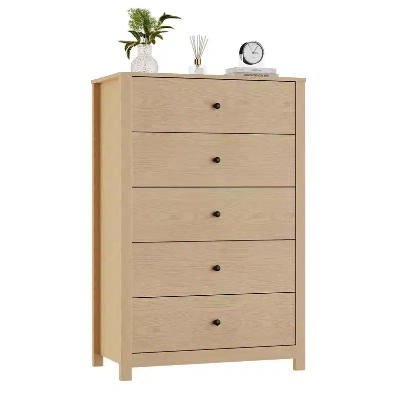 Cassettiera in Legno a 5 Cassetti per Camera da Letto, Comò Moderno Semplice con Cassetti Profondi per Soggiorno, Corridoio, Ingresso
