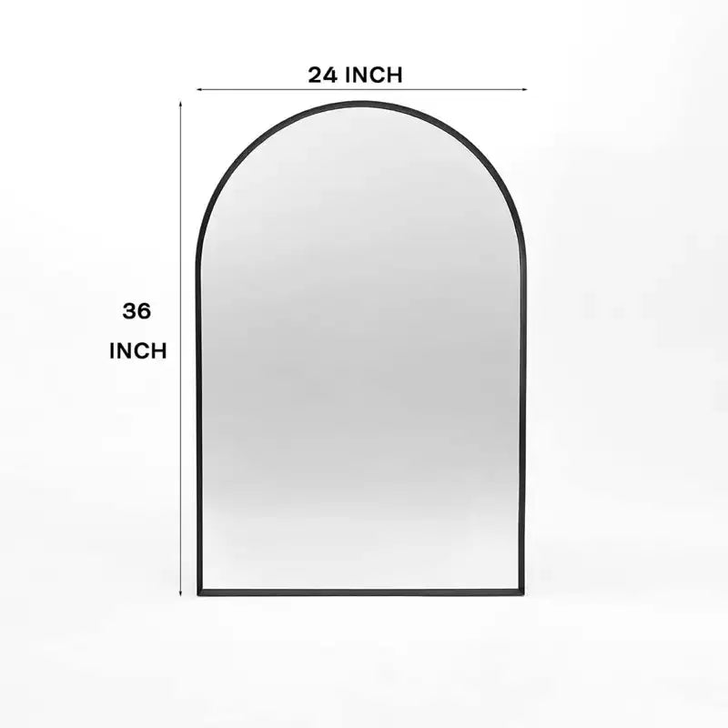 Specchio da parete per bagno ad arco in alluminio moderno