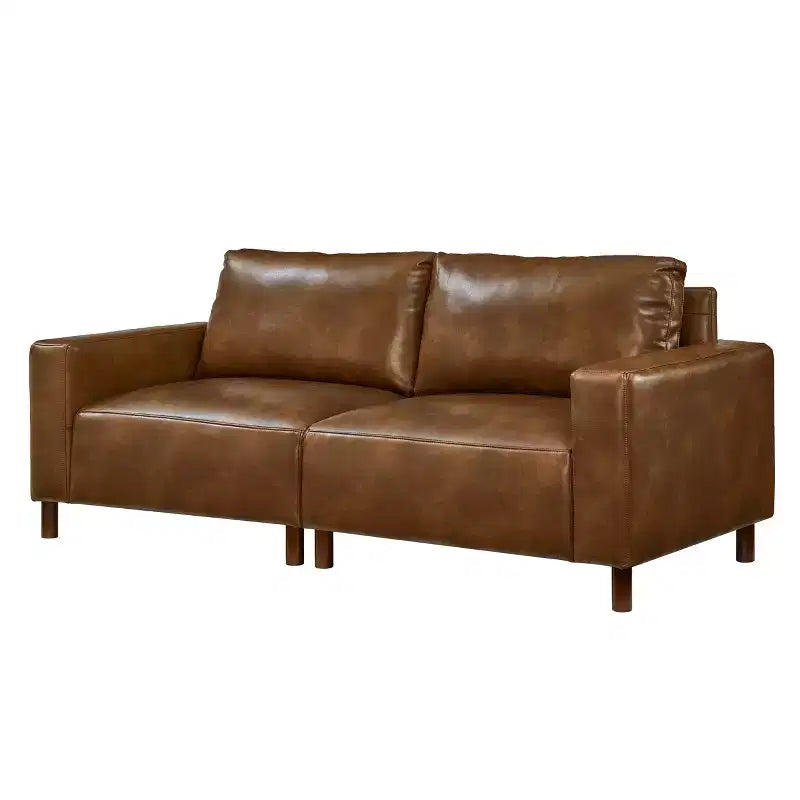 Poltroncina a due posti in similpelle modello Mid-Century Modern da 199 cm