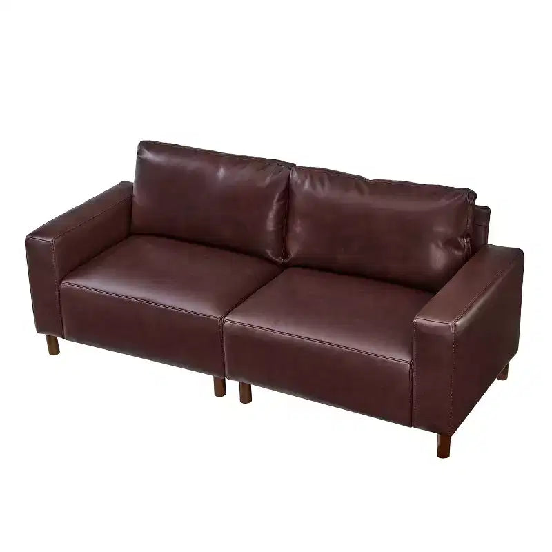 Poltroncina a due posti in similpelle modello Mid-Century Modern da 199 cm