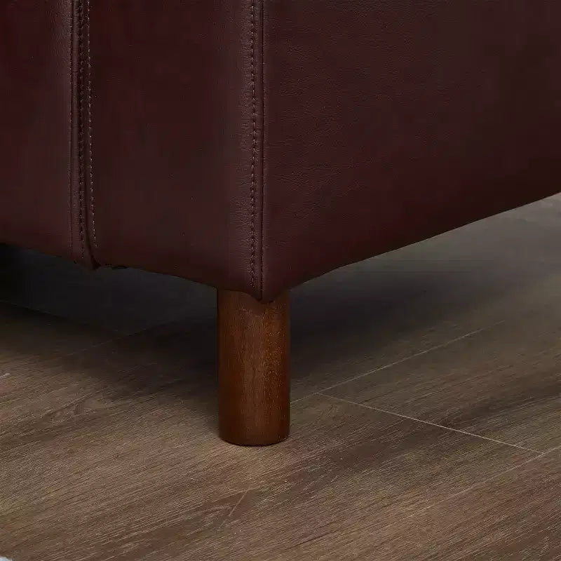 Poltroncina a due posti in similpelle modello Mid-Century Modern da 199 cm