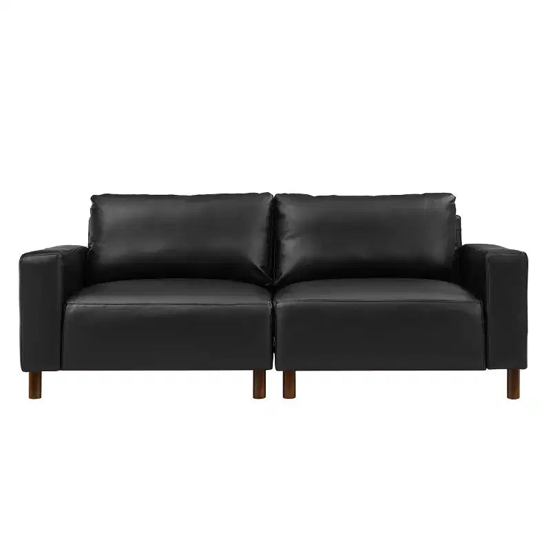 Poltroncina a due posti in similpelle modello Mid-Century Modern da 199 cm