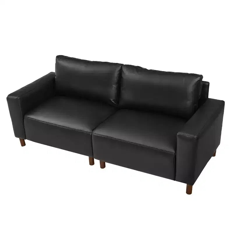 Poltroncina a due posti in similpelle modello Mid-Century Modern da 199 cm