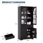 Mobile Dispensa da Fattoria, Armadio Cucina Autoportante, Scaffali Regolabili, Organizzatore Multifunzionale, per Cucina, Sala da Pranzo, Soggiorno