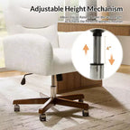 Chaise de bureau avec hauteur réglable et accoudoirs incurvés