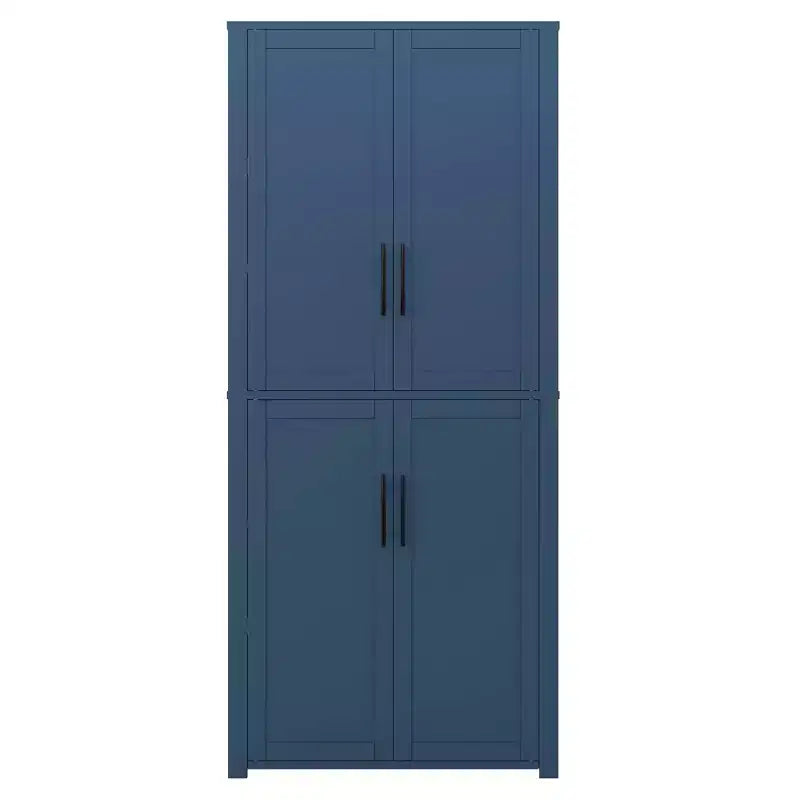 Mobile contenitore a 4 ante autoportante in venatura di legno bianco da 67x28x15 pollici con ante in legno massello per soggiorno