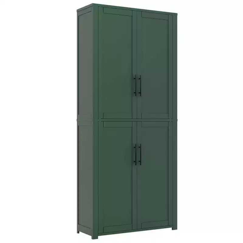 Mobile contenitore a 4 ante autoportante in venatura di legno bianco da 67x28x15 pollici con ante in legno massello per soggiorno