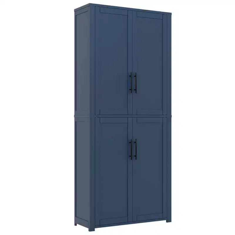 Mobile contenitore a 4 ante autoportante in venatura di legno bianco da 67x28x15 pollici con ante in legno massello per soggiorno