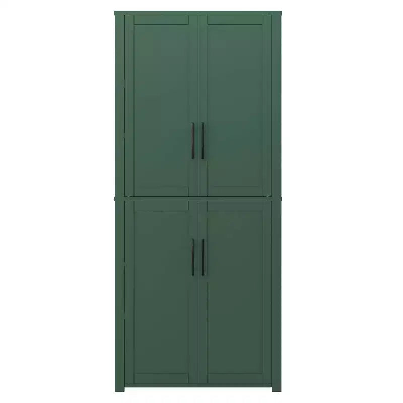 Mobile contenitore a 4 ante autoportante in venatura di legno bianco da 67x28x15 pollici con ante in legno massello per soggiorno