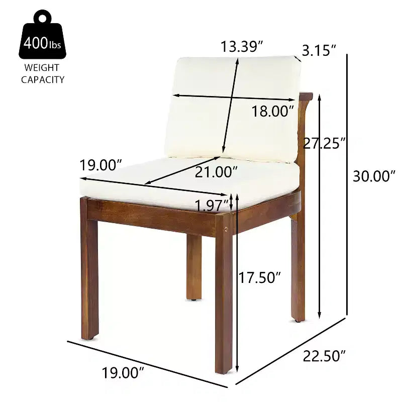 Christopher Knight Home Harrison Patio Modern 7-Piece Acacia Wood Expandable Dining Table and Chairs Set with Cushions