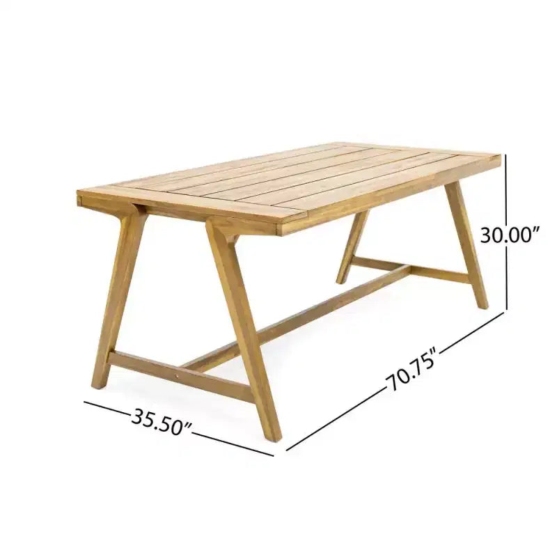 Outdoor 3-Piece Acacia Wood Picnic Table Set, Rectangular Table with 2 Benches, Compact Patio Dining Set for Balcony, Deck, Camping-Panipeachy