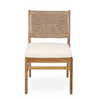Christopher Knight Home Zola Modern 6 Piece Patio Acacia Dining Chairs with Wicker Backrest and Slatted Table Set