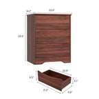 Cassettiera Moderna con 3 Ampi Cassetti - 60x36x75 cm, Maniglie Nascoste per Camera da Letto e Soggiorno