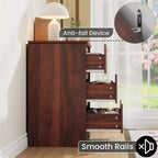Cassettiera Moderna con 3 Ampi Cassetti - 60x36x75 cm, Maniglie Nascoste per Camera da Letto e Soggiorno