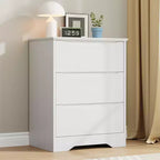 Cassettiera Moderna con 3 Ampi Cassetti - 60x36x75 cm, Maniglie Nascoste per Camera da Letto e Soggiorno