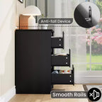 Cassettiera Moderna con 3 Ampi Cassetti - 60x36x75 cm, Maniglie Nascoste per Camera da Letto e Soggiorno