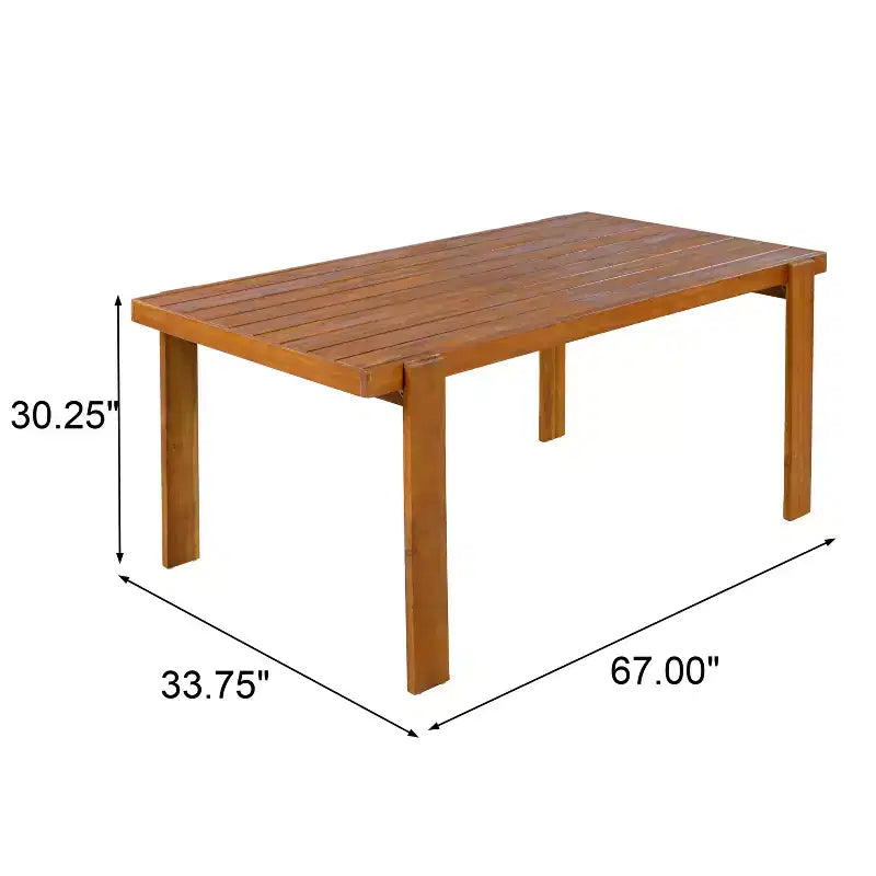 Christopher Knight Home Lucia Modern 7 Piece Patio Acacia Upholstered Dining Set with Round Back and Slatted Table