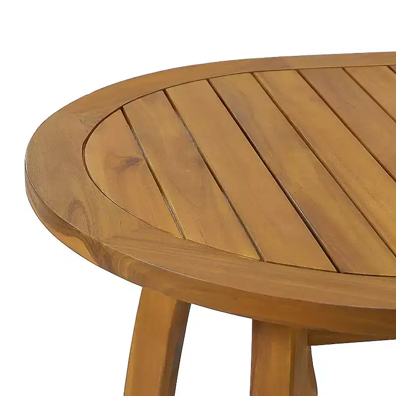 Christopher Knight Home Elian, ensemble de salle à manger d'extérieur 7 pièces en bois d'acacia et osier tissé, style ferme
