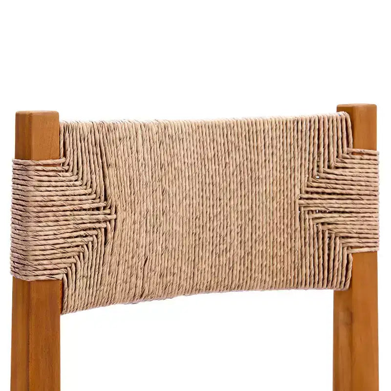 Christopher Knight Home Elian, ensemble de salle à manger d'extérieur 7 pièces en bois d'acacia et osier tissé, style ferme