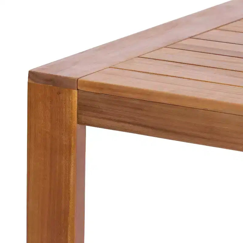 Ensemble de salle à manger d'extérieur moderne 7 pièces en bois d'acacia Ratchanon Christopher Knight Home avec cordes en PE tressées et table à lattes