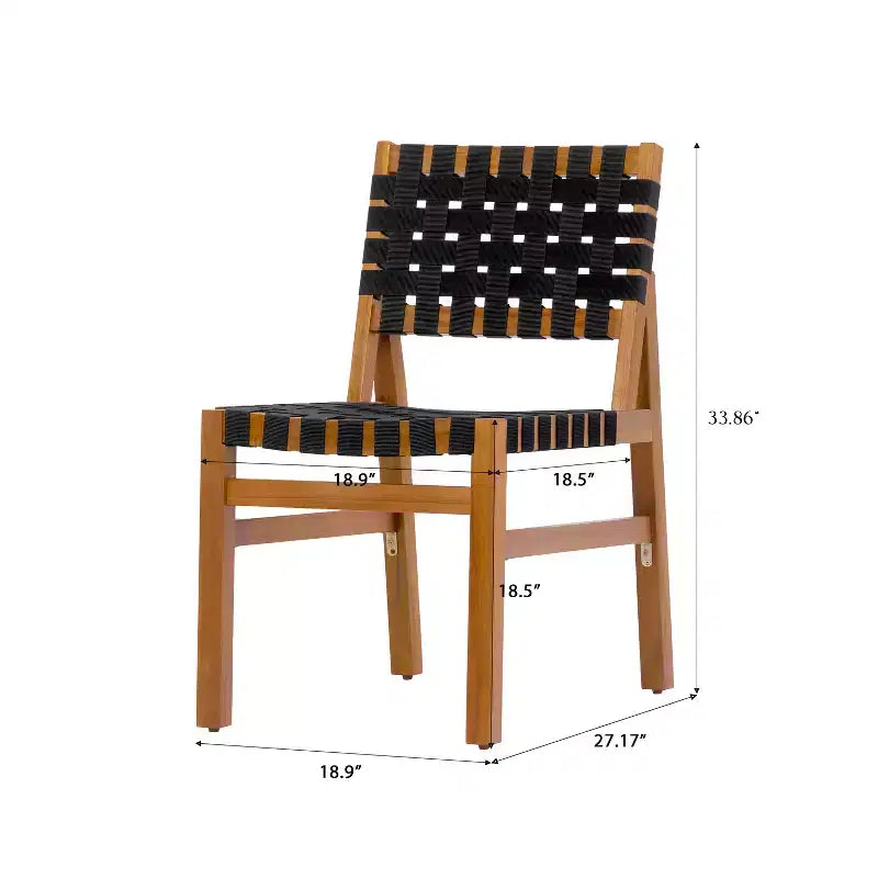 Ensemble de salle à manger d'extérieur moderne 7 pièces en bois d'acacia Ratchanon Christopher Knight Home avec cordes en PE tressées et table à lattes