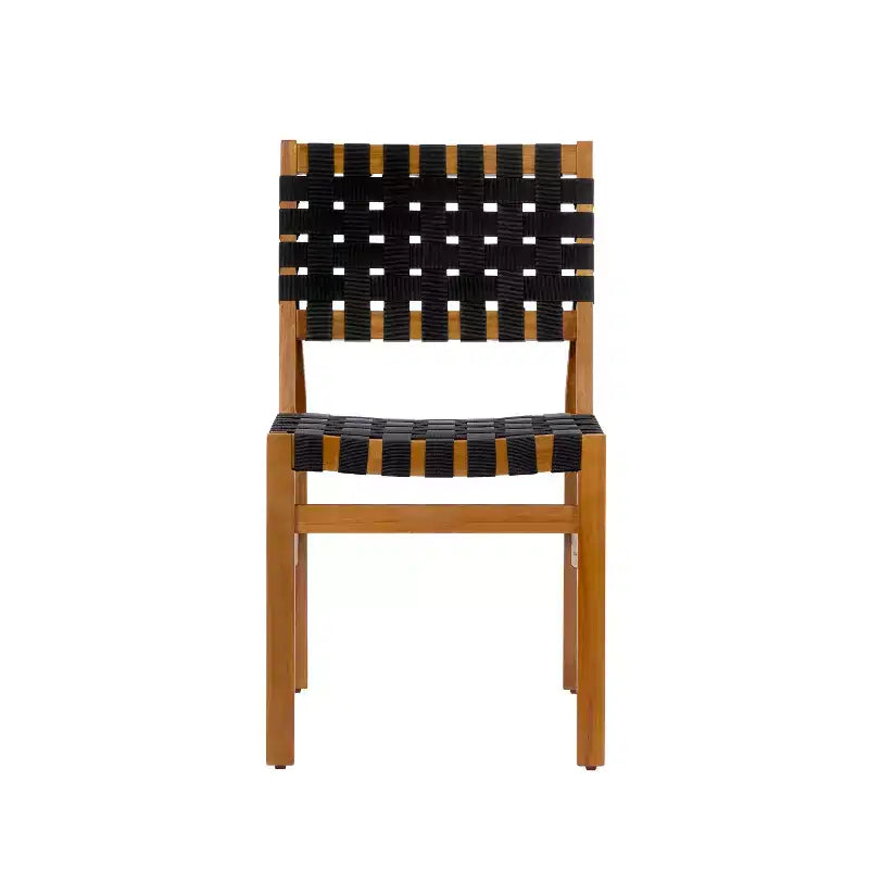 Ensemble de salle à manger d'extérieur moderne 7 pièces en bois d'acacia Ratchanon Christopher Knight Home avec cordes en PE tressées et table à lattes
