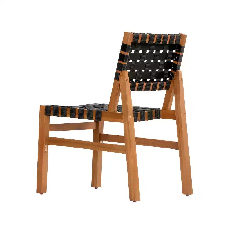 Ensemble de salle à manger d'extérieur moderne 7 pièces en bois d'acacia Ratchanon Christopher Knight Home avec cordes en PE tressées et table à lattes