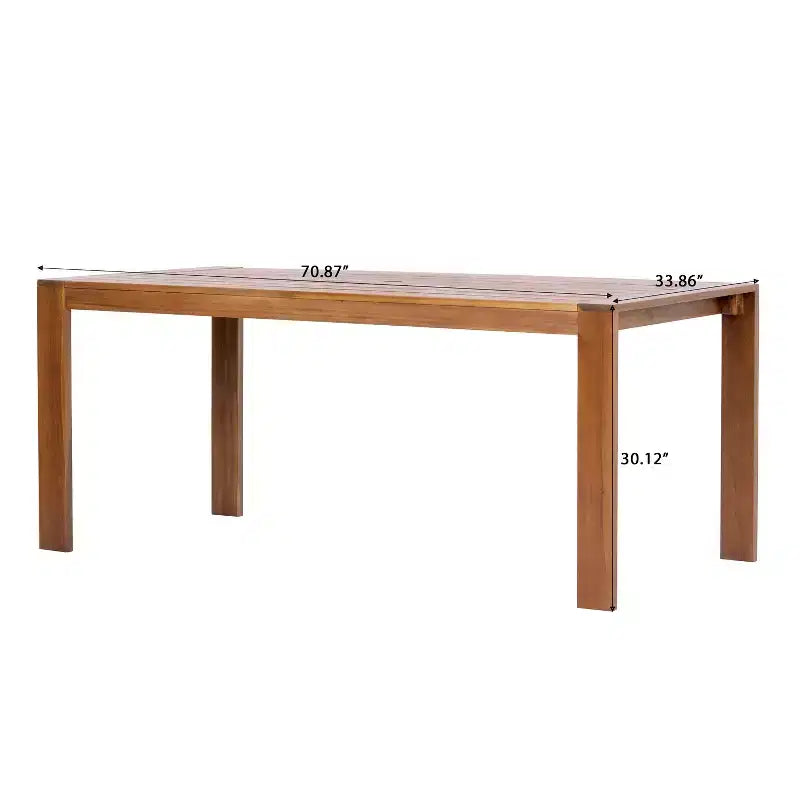 Ensemble de salle à manger d'extérieur moderne 7 pièces en bois d'acacia Ratchanon Christopher Knight Home avec cordes en PE tressées et table à lattes