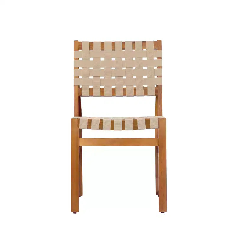 Ensemble de salle à manger d'extérieur moderne 7 pièces en bois d'acacia Ratchanon Christopher Knight Home avec cordes en PE tressées et table à lattes