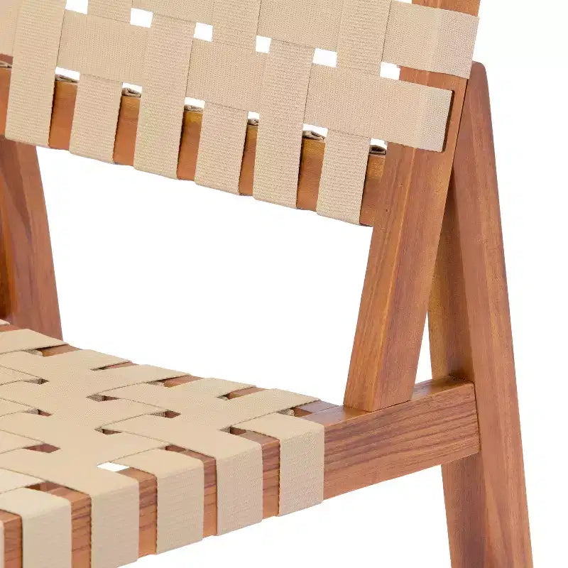 Ensemble de salle à manger d'extérieur moderne 7 pièces en bois d'acacia Ratchanon Christopher Knight Home avec cordes en PE tressées et table à lattes