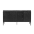 Credenza moderna a 4 ante da 59" con gambe in legno di gomma