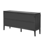 Credenza moderna a 4 ante da 59" con gambe in legno di gomma