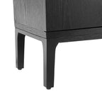 Credenza moderna a 4 ante da 59" con gambe in legno di gomma