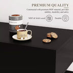 Mobile Bar Caffè, 3 Cassetti, Ripiano Regolabile, per Sala da Pranzo, Soggiorno, Cucina