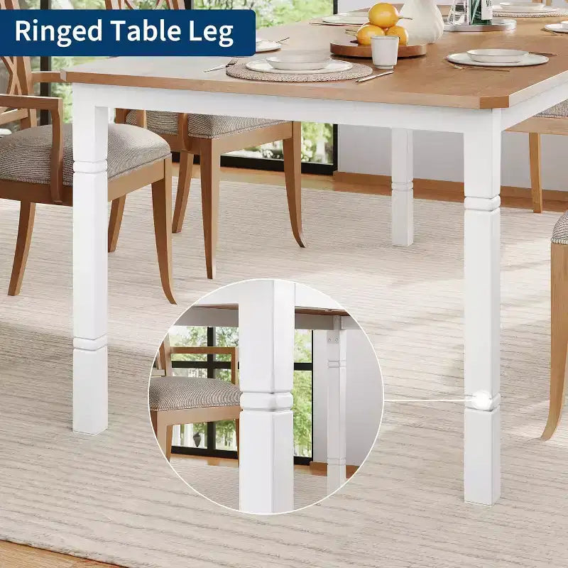 Tavolo da Pranzo Lungo Industriale per 6-8 persone, Tavolo da Cucina Rettangolare in Legno con Robusta Struttura in Metallo, Stile Moderno Fattoria per Sala da Pranzo Cucina
