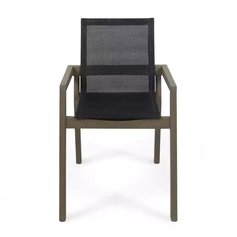 Ensemble de salle à manger d'extérieur Sofia 7 pièces en bois d'acacia rustique avec chaises en maille Christopher Knight Home