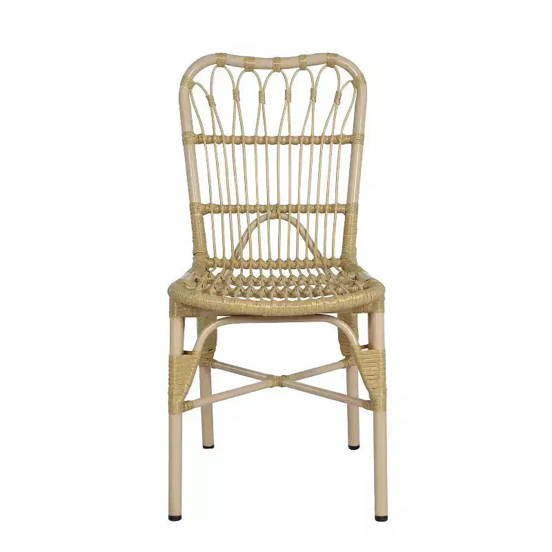 Christopher Knight Home Tracy Boho 5 Piece Patio Acacia Wood Rattan Dining Set