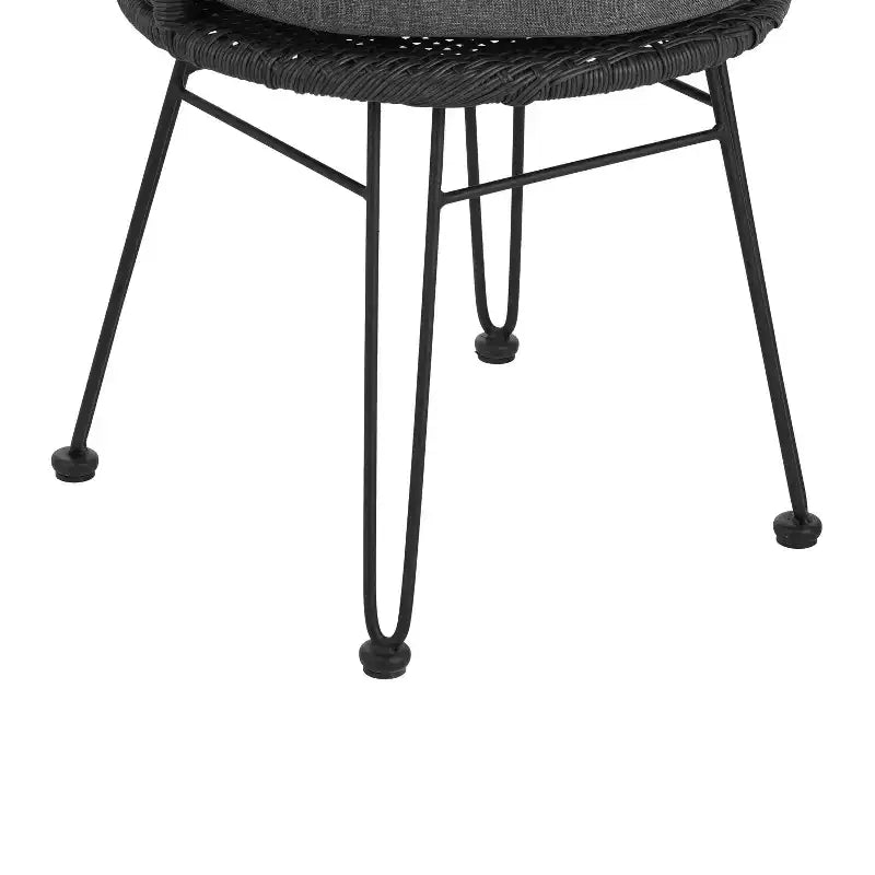 Christopher Knight Home Anne Boho 7 Piece Outdoor Acacia Wood Slatted Dining Table with Rattan Cushioned Chairs