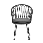 Christopher Knight Home Anne Table à manger sept pièces en bois d'acacia ajouré de style bohème avec chaises en rotin rembourrées