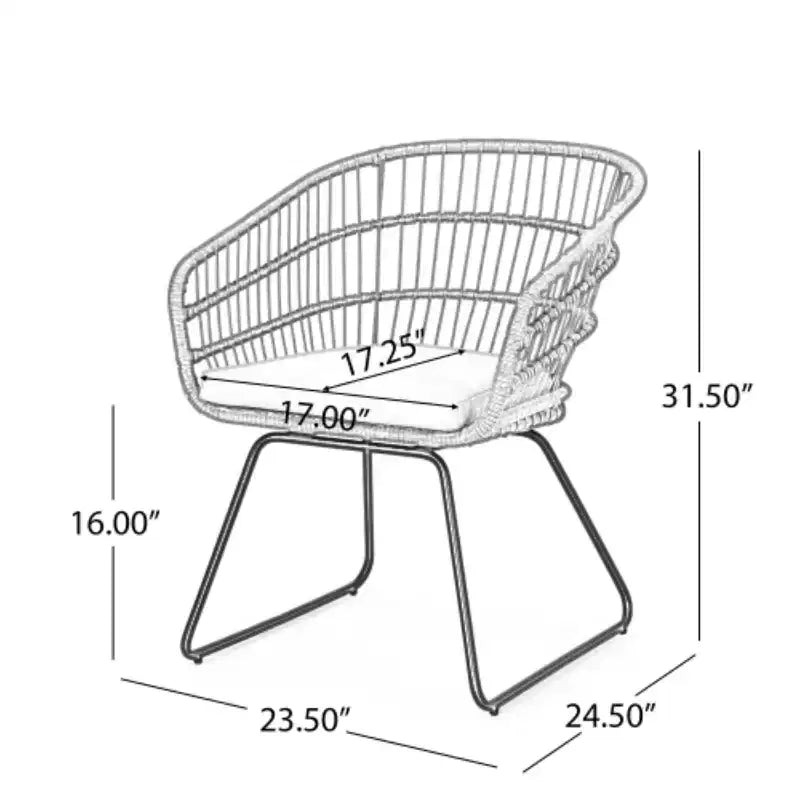 Christopher Knight Home Liz Table de salle à manger d'extérieur transitionnelle 7 pièces en bois d'acacia à lattes avec chaises en rotin rembourrées