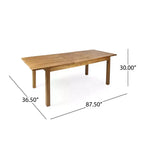 Christopher Knight Home Doris 7 Piece Rustic Patio Acacia Wood Dining Set with Expandable Table