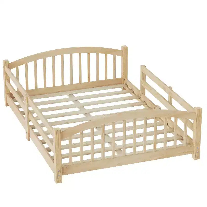 Letto Montessori a Basso Profilo Full Size con Sponde di Sicurezza e Testiera