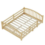 Letto Montessori a Basso Profilo Full Size con Sponde di Sicurezza e Testiera