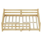 Letto Montessori a Basso Profilo Full Size con Sponde di Sicurezza e Testiera